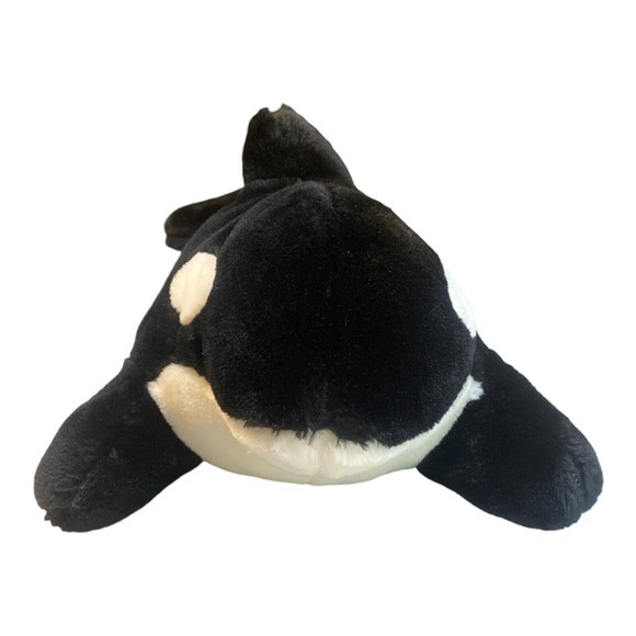 SeaWorld Shamu 15” Plush Stuffed Animal Toy Orca Killer Whale Black & White - Picture 5 of 7